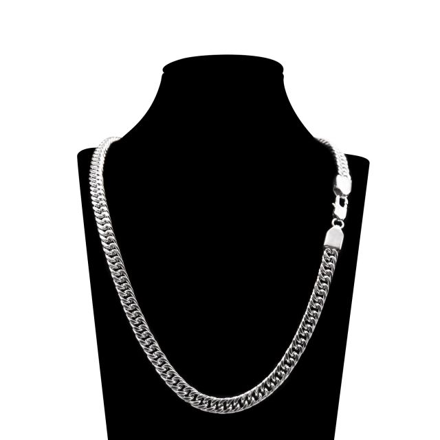 Stock 8MM Cuban Necklace with Flat Clasp KN227669-KFC