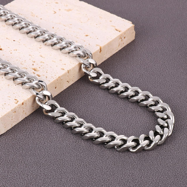 Stock 12MM Cuban Necklace with Inserted Buckle KB148900-Z