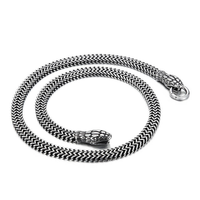 Stock 8MM Snake Head Necklace KN202158-KJX