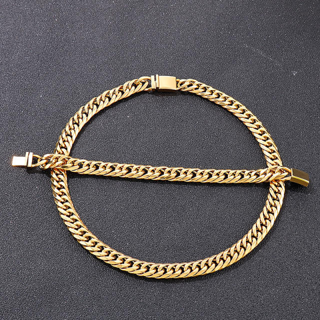 11MM Horsewhip Shaped Necklace with Insert Buckle KS139216-Z