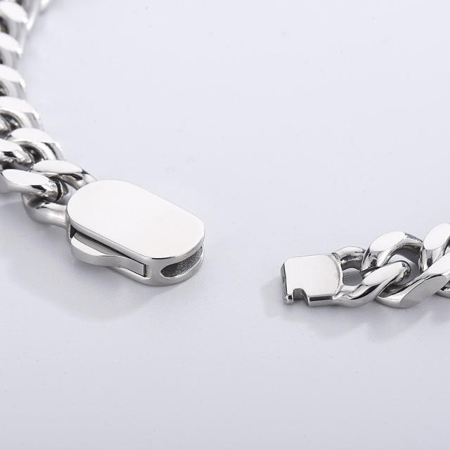 Stock 8MM Cuban Necklace with Snap Buckle KN231575-Z