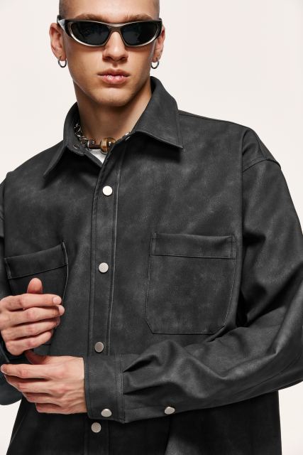 Custom PU Leather Jacket 5269W23