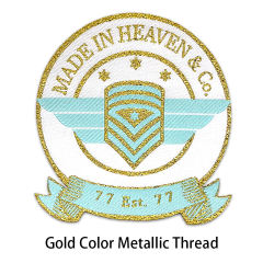 Please write in the Message Board below if you need gold metallic thread, we’ll email you if there’ll be additional cost according to your gold metallic thread coverage.