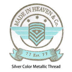 Please write in the Message Board below if you need silver metallic thread, we’ll email you if there’ll be additional cost according to your silver metallic thread coverage.