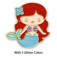With 3 Glitter Colors