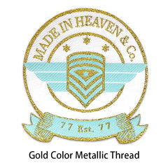 Add Gold Metallic Thread