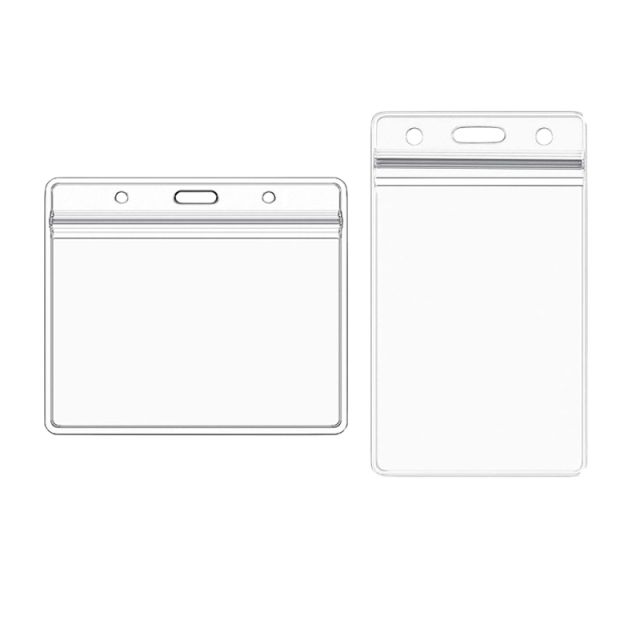 Clear Plastic ID Card Holder