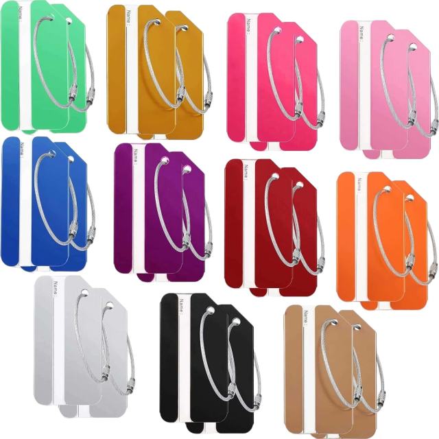 Custom Aluminum Luggage Tag with Name Card