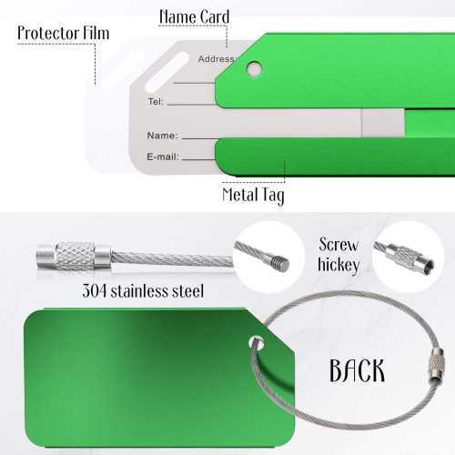 Custom Aluminum Luggage Tag with Name Card