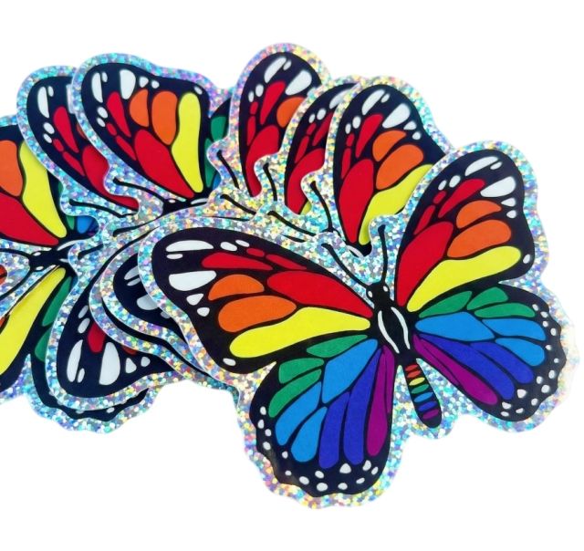 CUSTOM GLITTER STICKERS