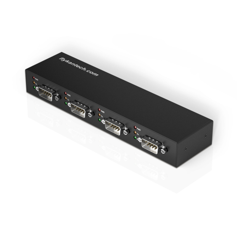 4XRS232 | Industriell 4-Port USB auf RS232 Seriell DB9 Adapter Hub