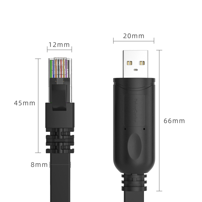 U2RJ45-A |  USB2.0接続 - RJ45 コンソール変換ケーブル