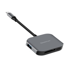 U3CR05 | USB-C Card Reader - SD & microSD w/ Hub x 2