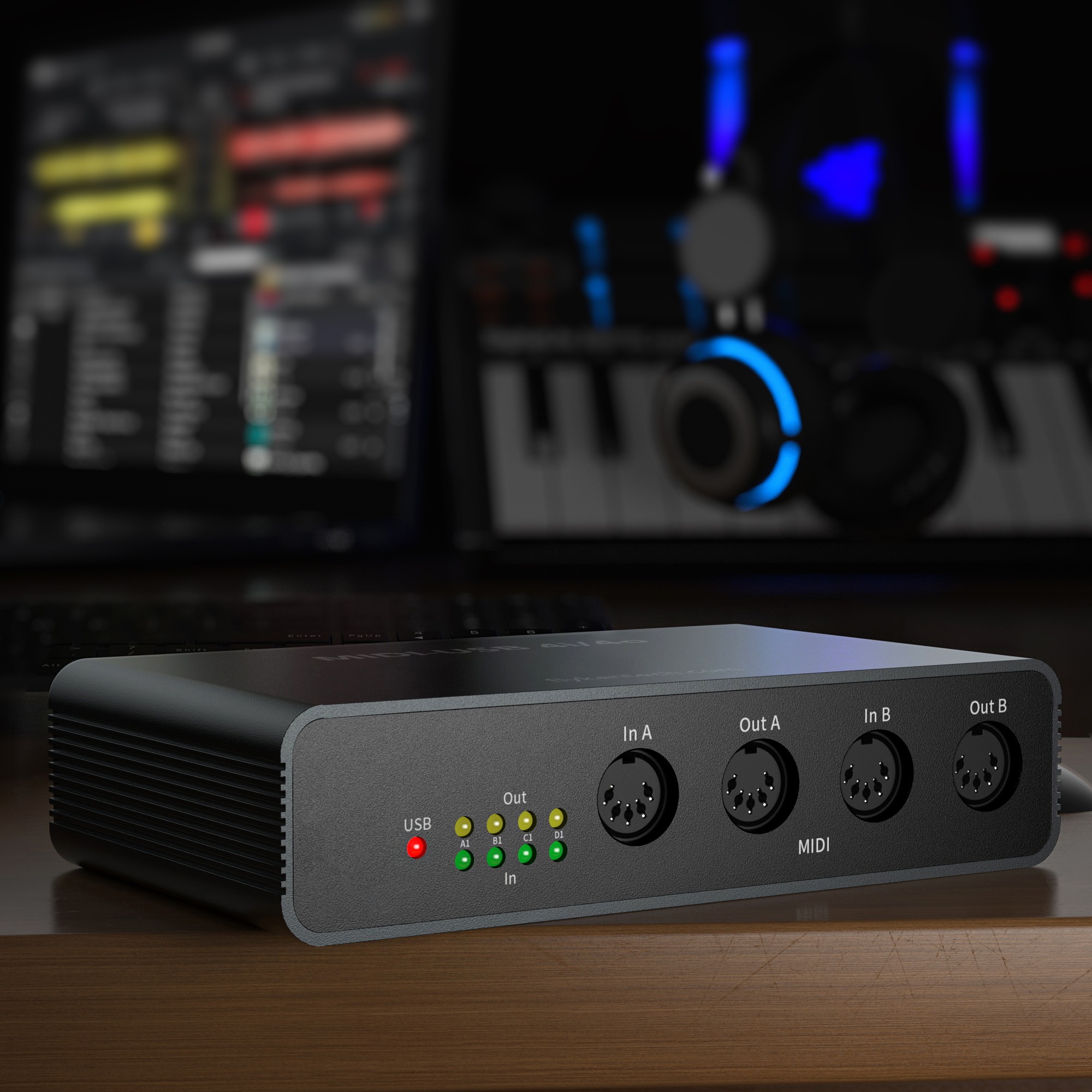 MIDI-USB-IV | MIDI USB 4i4o USB MIDI Interface