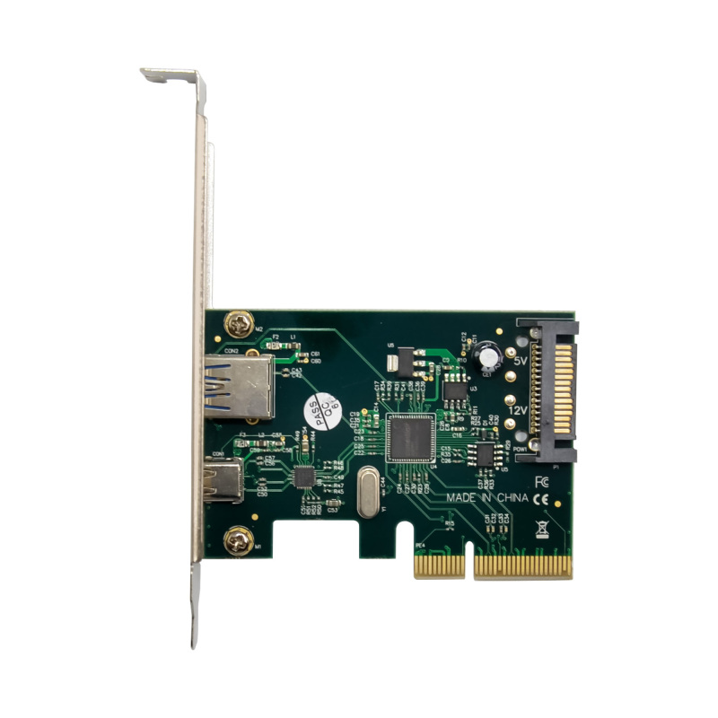 2ポートUSB3.2 Gen2 10Gbps (Type-A×1 + Type-C×1) PCI Express (PCIe) 接続インターフェイスカード - ロープロファイル対応