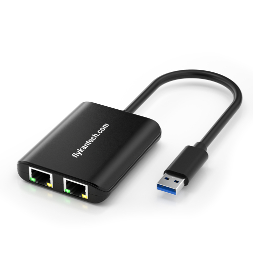 CU200 | USB 포트가 포함된 듀얼 포트 기가비트 이더넷 어댑터