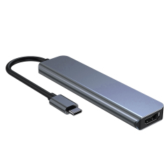 DK6000 6-IN-1 USB C Multiport Adapter - HDMI+USB3.0 x 1 + USB2.0 x 1 + SD + TF w/ PD