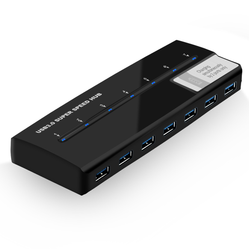 BUH3071 USB 3.0 7-Port Data Sync & BC1.2 Simultaneous Charging Hub