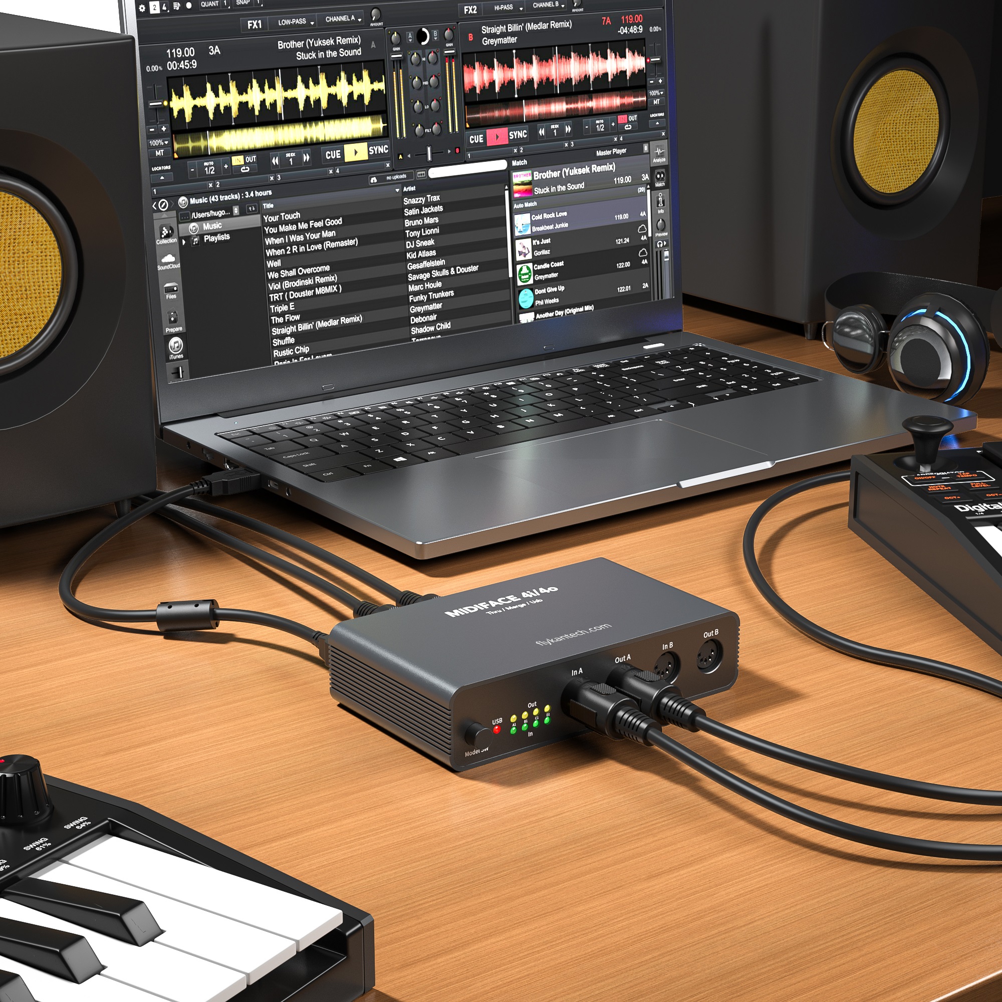 UMB06-G | 4X4 MIDI 인터페이스 (USB-MIDI, MIDI Thru, MIDI Merge)