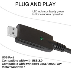 USB635-P1 | USB to Guitar Audio Interface for PC Audio Recording / Converting Adapter