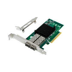 Scheda di rete PCI Express in Fibra Ottica da 10Gb con 2 porte SFP+ aperto con Chip Intel