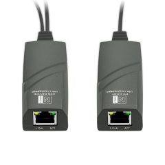 NT50-B | Extensor Alargador USB 2.0 por Cable Cat5 o Cat6 RJ45 - hasta 50m de Alcance - Juego Extensor Adaptador de Puerto USB de Alta Velocidad - Alimentado - Extensor de Cable USB por Ethernet - de 480Mbps