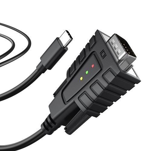 USB232A-B-C | USB-C auf Seriell Adapter mit 3 x Überwachungs-LEDs