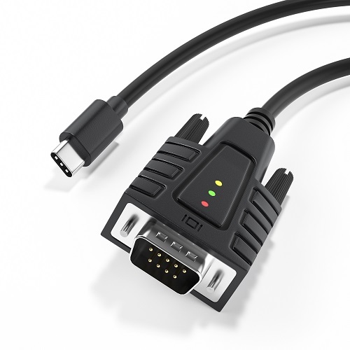 USB232A-B-C | Адаптер USB-C к серийному порту с 3 мониторинговыми светодиодами