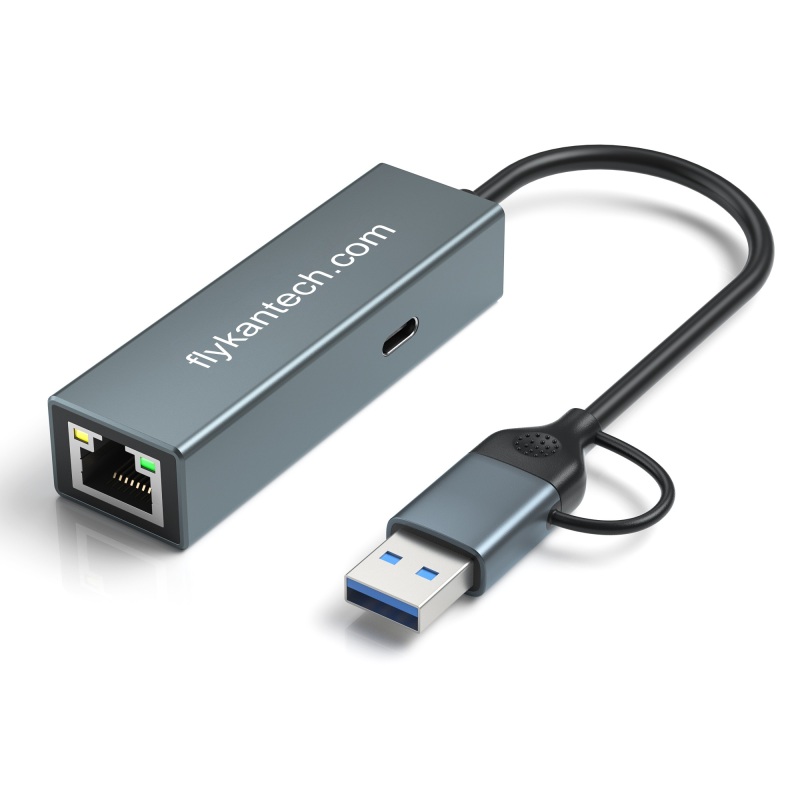 LAN-UC88179-PD | USB 3.2 Gen 1 A/C Gigabit Ethernet Converter with 60W PD