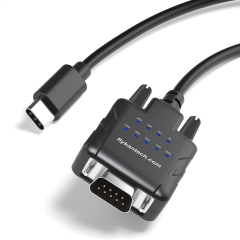 USB232A-EC | USB-C to Serial Adapter w/ 9 Data Monitoring LEDs
