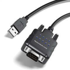 USB232A-E-A | 1ポート産業用 RS232C- USB2.0 シリアルコンバーターアダプター - 9 x データ監視 LED 付き (USB232A-E-A/Serial変換ケーブル/オス- オス | Windows 11、macOS 14対応)