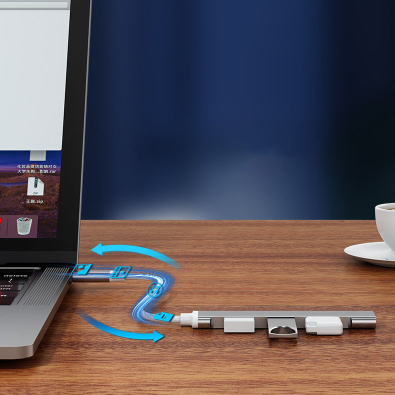 BUH213 | USB3.0 4-Port Hub mit Integriertem Kabel