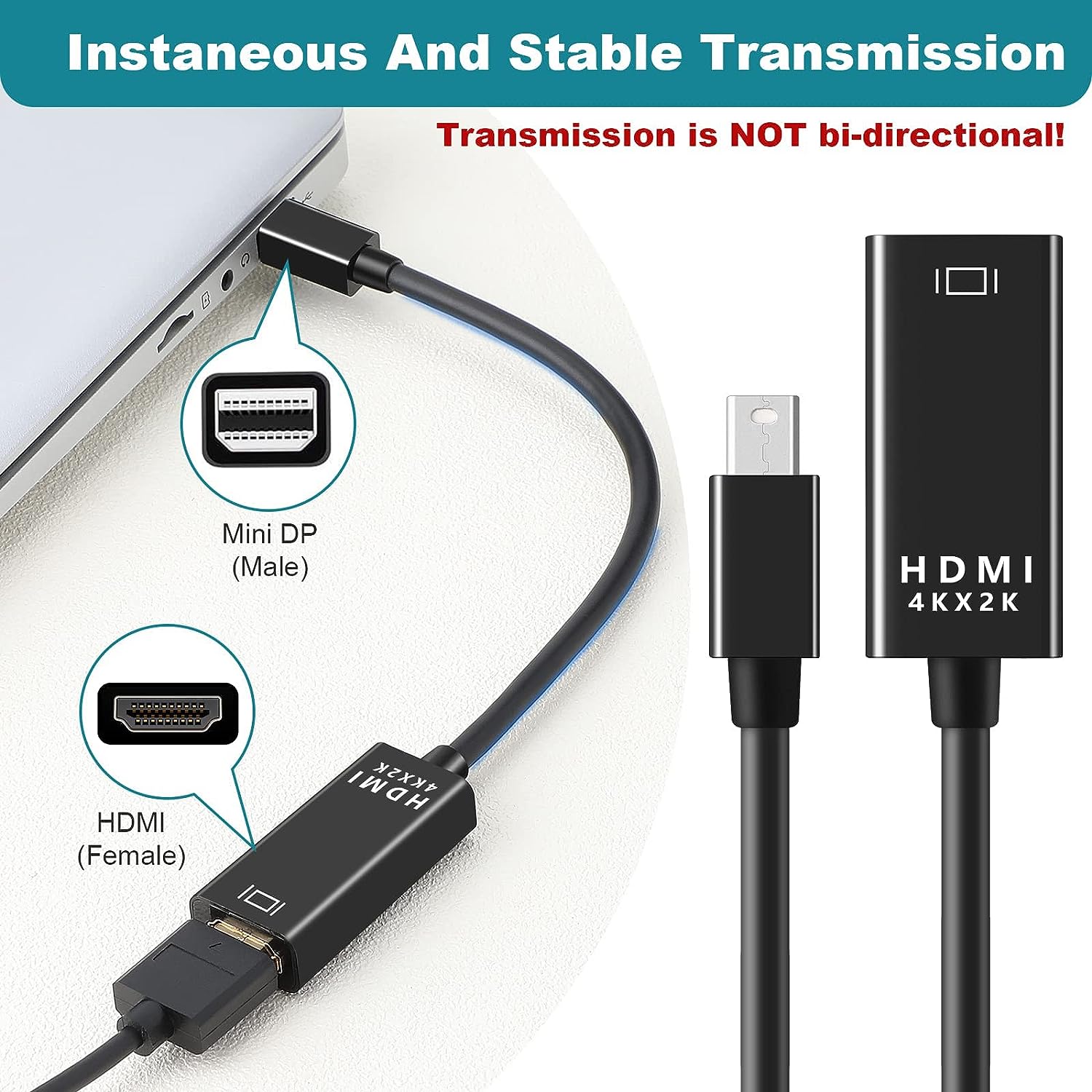 mDP2HD430-I | Mini-DP to HDMI Converter - 4K 30Hz Video