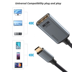 UC2DP860-M1 | USB Type C to DisplayPort 8K60 Converter (M/F)