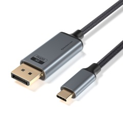 UC2DP860-18-M1 | Cable de 1,8m USB-C a DisplayPort 1.4 - Adaptador Conversor de Vídeo USB Tipo C a DP 1.4 de 4K/5K/8K con Modo Alt - HBR3/HDR/DSC - Cable DP 8K 60Hz para USB-C/Thunderbolt 3