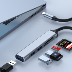 UF312-C | 带SD卡阅读器的5合1 USB 3.2 Gen 1 Type-C集线器