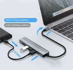 UCHUB430-71M1 | 7-en-1 Adaptateur Multiport USB Type-C 4K30Hz