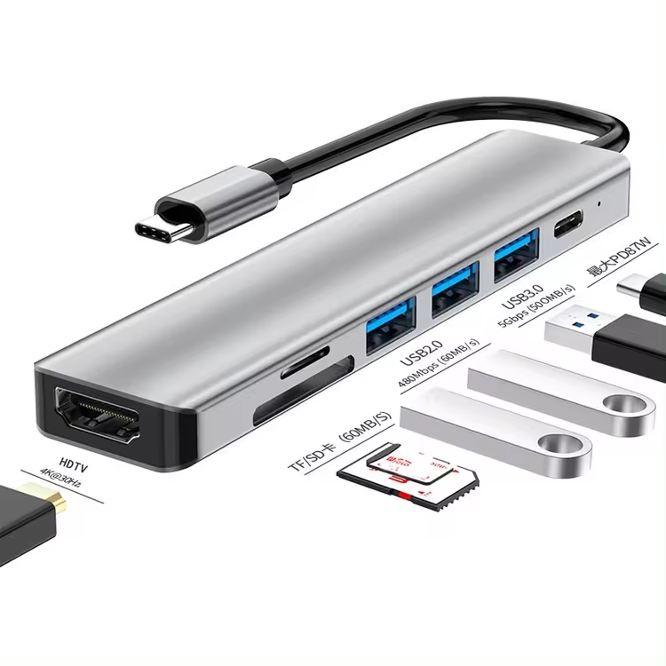 UCHUB430-71M1 | 7-In-1 USB Type-C 4K30Hz Multiport Adapter