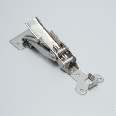 Замок-защелка лягушка с фиксатором, нержавеющая сталь