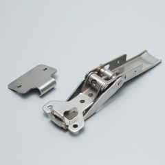 Замок-защелка лягушка с фиксатором, нержавеющая сталь