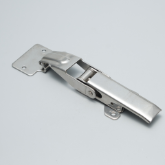 Замок-защелка лягушка с фиксатором, нержавеющая сталь