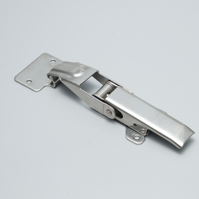 Замок-защелка лягушка с фиксатором, нержавеющая сталь