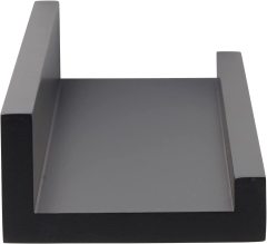 LANKOWOOD PHOTO SHELVES Floating Shelves for Wall Décor Storage, Wall Shelves Set of 2, Wall Mounted Wood Shelves for Bedroom, Living Room, Bathroom, Kitchen, Small Picture Ledge Farmhouse Shelves,Black