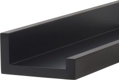 LANKOWOOD PHOTO SHELVES Floating Shelves for Wall Décor Storage, Wall Shelves Set of 2, Wall Mounted Wood Shelves for Bedroom, Living Room, Bathroom, Kitchen, Small Picture Ledge Farmhouse Shelves,Black