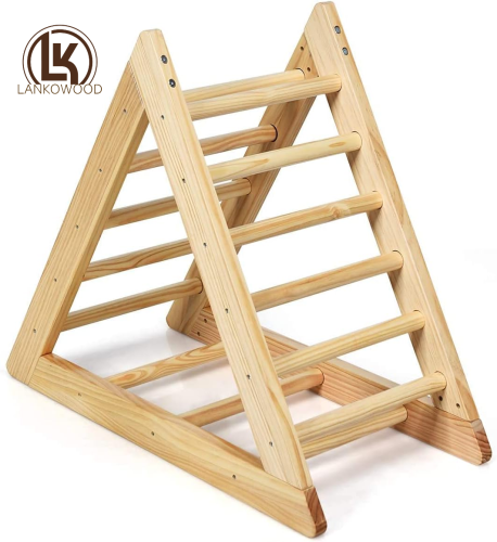 Lankowood Kid Climber, деревянные игрушки для скалолазания для малышей, 3 уровня сложности скалолазания, детское оборудование для альпинистской лестницы Монтессори, простота установки, игровая площадка, игровой тренажерный зал, подарок для мальчиков и дев