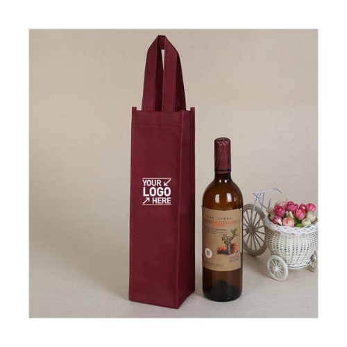 Non-woven Fabric Single Wine Bottle Bag, Olive oil Gift Bag
