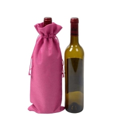 Jute Wine Bottle Gift Drawstring Bag