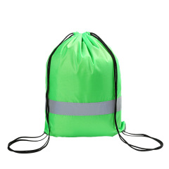 Reflective Polyester Drawstring Backpack,Drawstring Bag