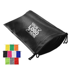 Black Non-woven Fabric Drawstring Bag