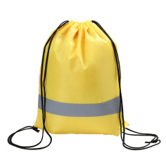 Reflective Polyester Drawstring Backpack,Drawstring Bag